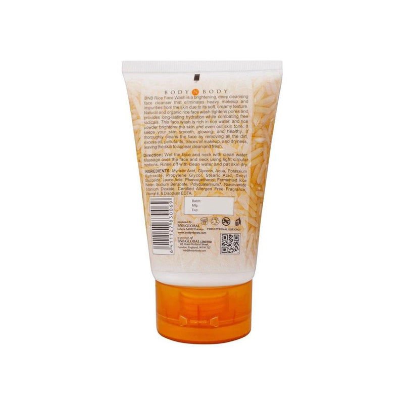 Brightening Exfoliator Face Wash with Vegan Rice Milk BNB Face Wash Rice or Tea Tree