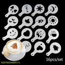 Plastic Coffee Stencils, Pack Of 16